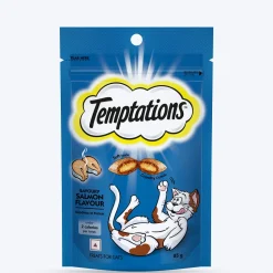 Temptations Crunchy Cat Treats, Savoury Salmon Flavour - 85g