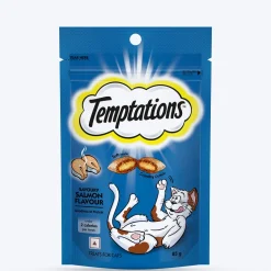 Temptations Crunchy Cat Treats, Savoury Salmon Flavour - 85g