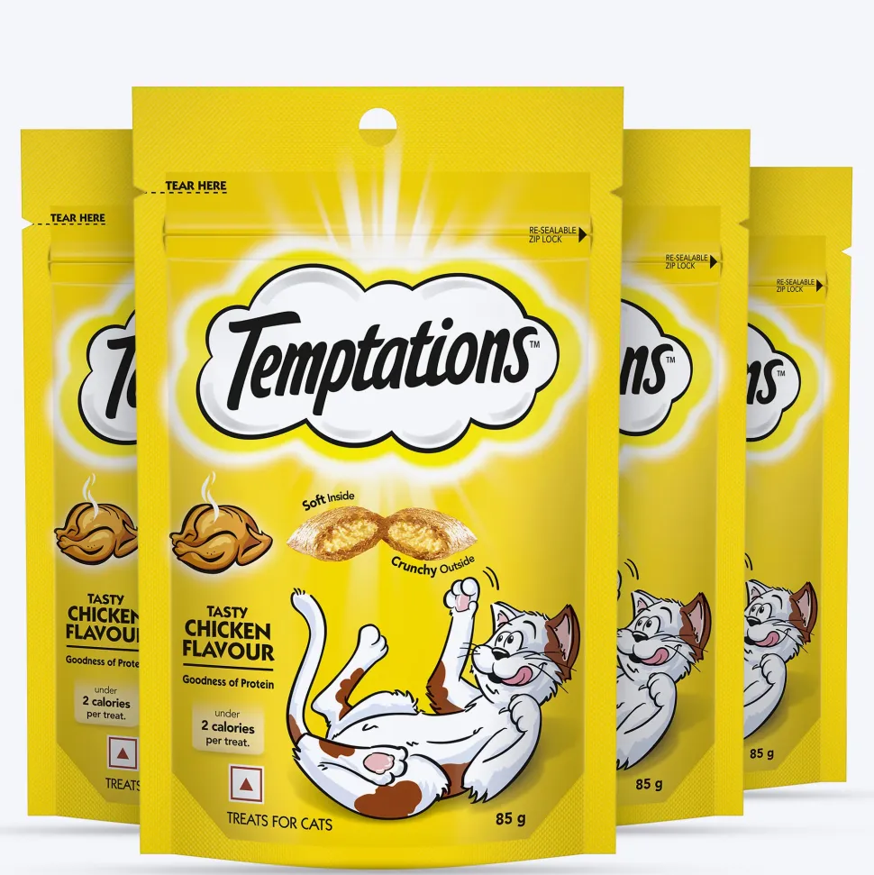 Temptations Crunchy Cat Treat Tasty Chicken Flavour - 85 g