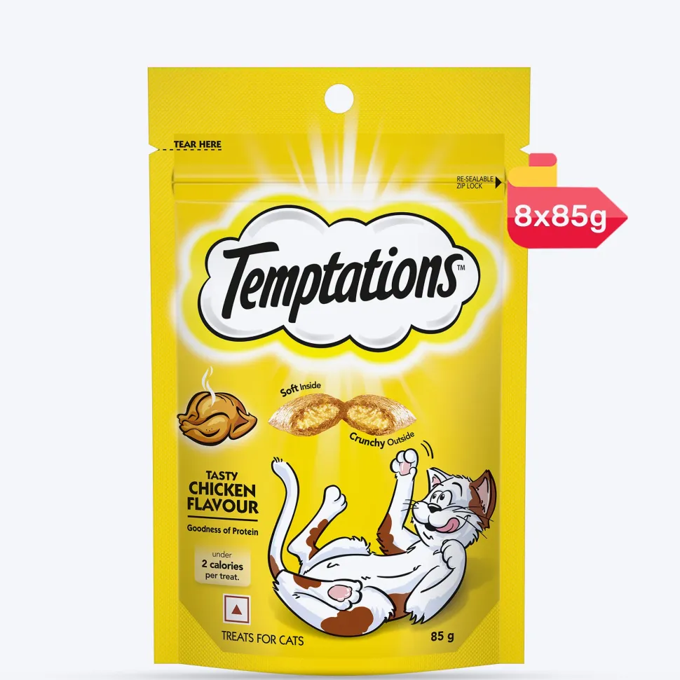 Temptations Crunchy Cat Treat Tasty Chicken Flavour - 85 g