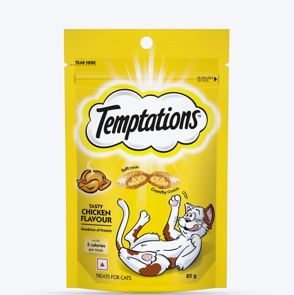Temptations Crunchy Cat Treat Tasty Chicken Flavour - 85 g