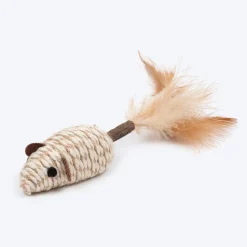 TLC Wiggle Mouse Matatabi Toy For Cat - Beige
