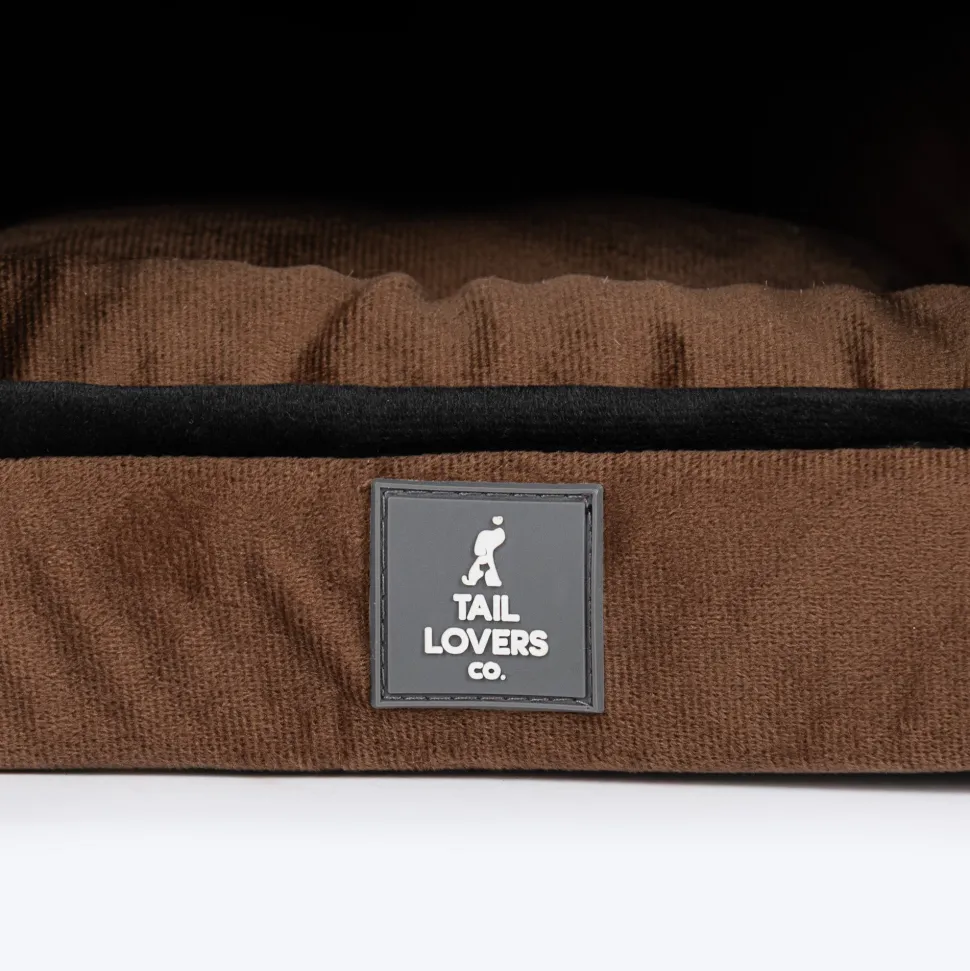 TLC Bedding With Removable Cushion For Cat & Puppy - Brown & Black