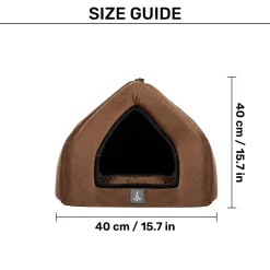 TLC Bedding With Removable Cushion For Cat & Puppy - Brown & Black