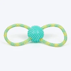 TLC Bite Loop Rope Toy For Dog - Yellow & Turquoise