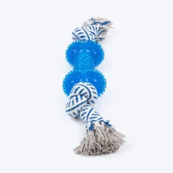 TLC Bone Rope Toy For Dog - Navy & White