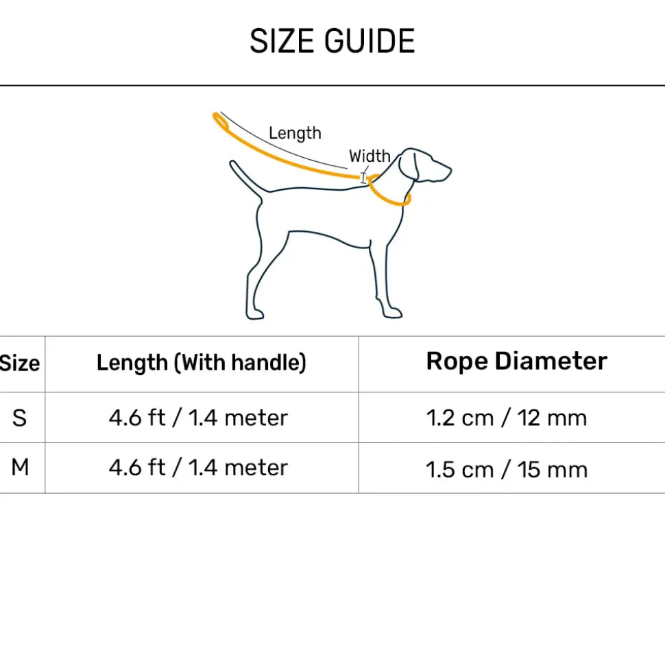 TLC Melange Rope Leash For Dog - Grey