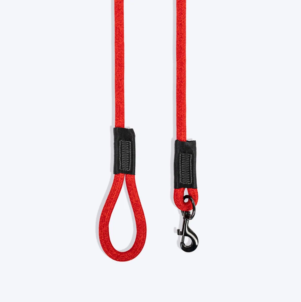 TLC Melange Rope Leash For Dog - Red