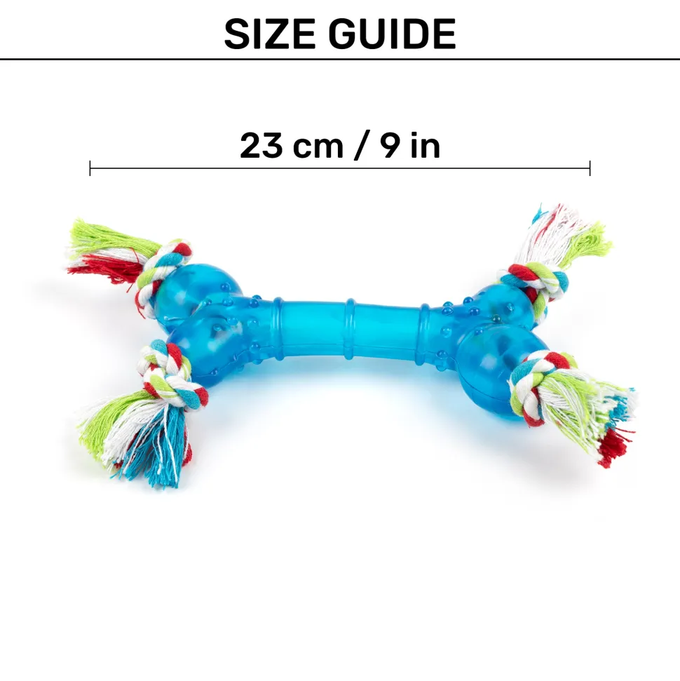 TLC Multi Material 4 Knot Rope Toy For Dog - Assorted