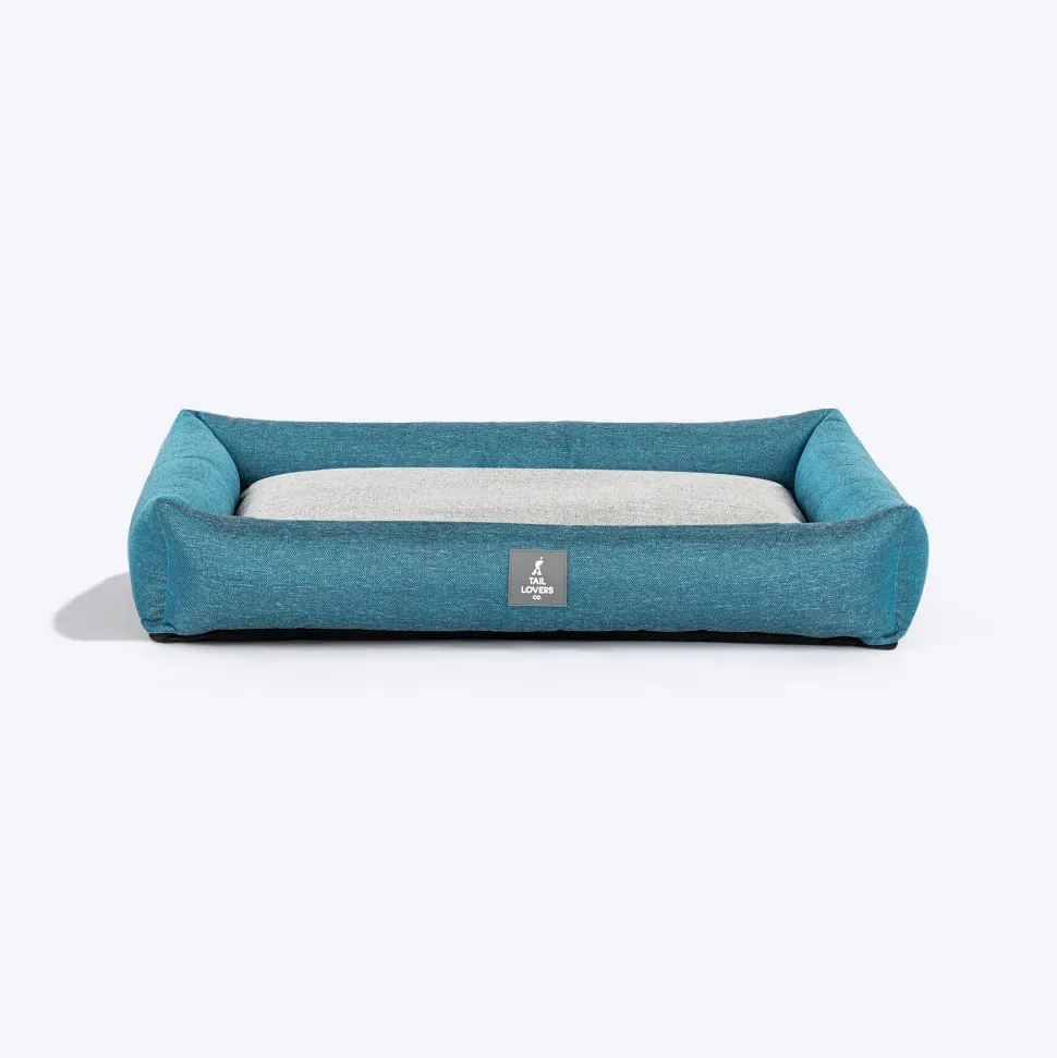 TLC Nesting Nook Bed For Dog - Teal Blue