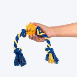 TLC Rope Chewer Rope Toy For Dog - Yellow & Blue
