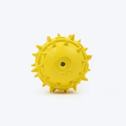 TLC Spiky Dumbbell Squeaky Chew Toy For Dog - Yellow