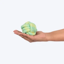 TLC Tug Knot Ball Rope Toy For Dog - Yellow & Turquoise