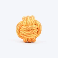 TLC Tug Knot Ball Rope Toy For Dog - Yellow & Orange