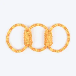 TLC Tug Trio Rope Toy For Dog - Yellow & Orange
