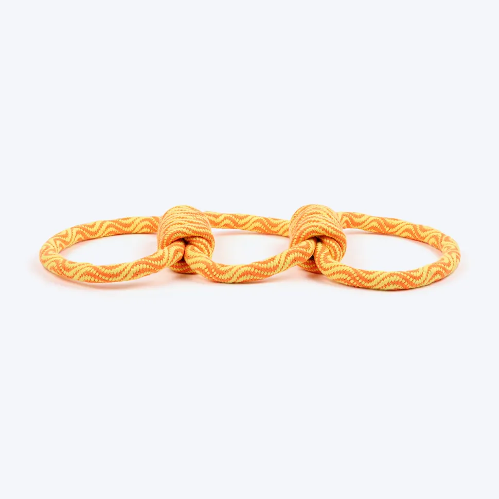 TLC Tug Trio Rope Toy For Dog - Yellow & Orange