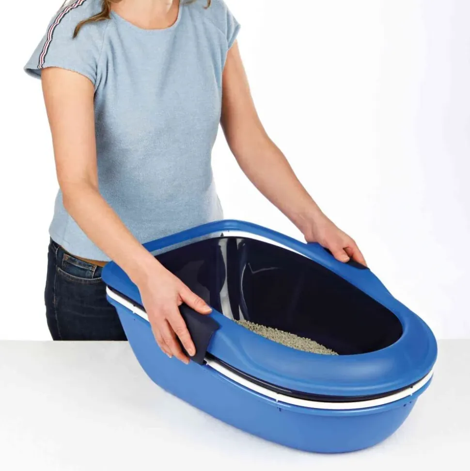 Trixie Berto Cat Litter Tray - 23 x 15 x 8 inch - Grey