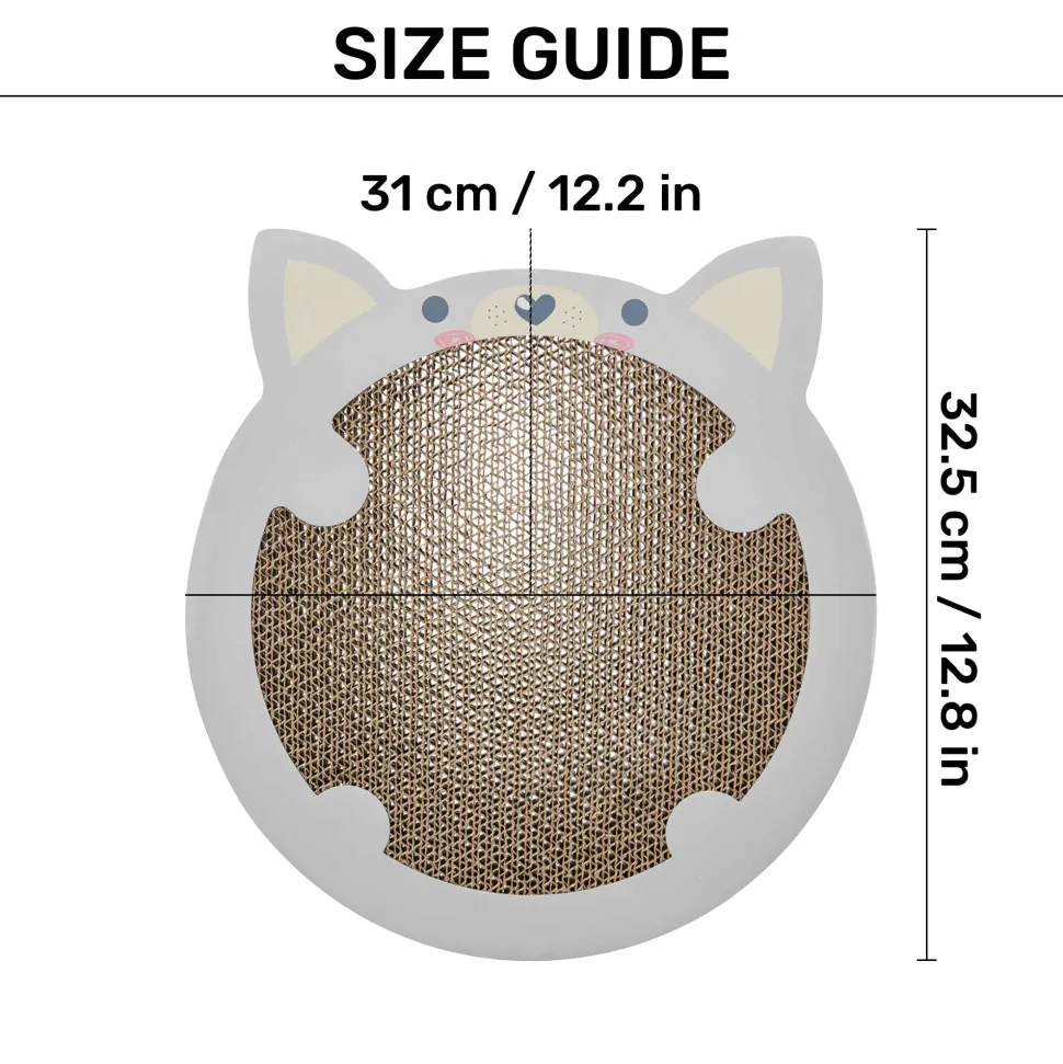Trixie Hamster Junior Scratching Cardboard With Catnip Cat Scratcher - Light Grey