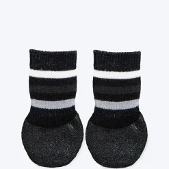 Trixie Non - Slip Dog Socks with AA-Round Rubber Coating - Black - 1 Pair ( 2 Boots Covers 2 Paws Only)