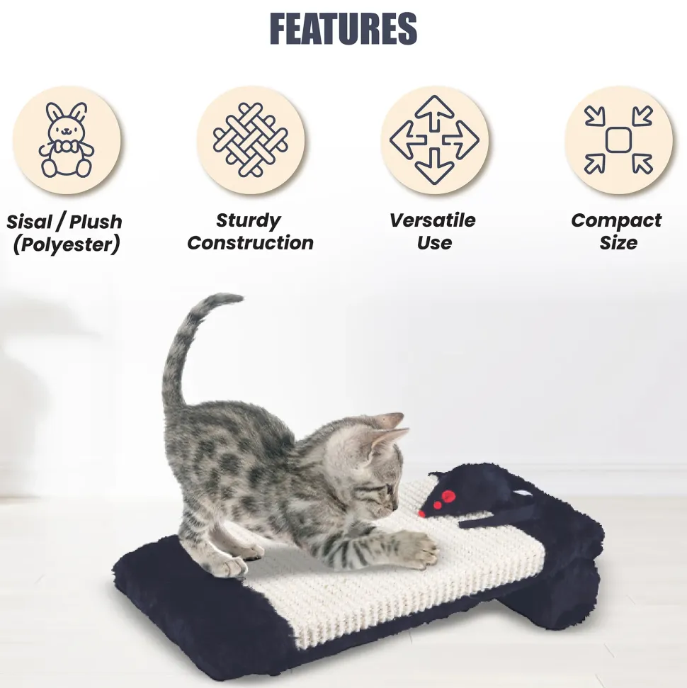 Trixie Scratching Board On A Roll With Catnip Cat Scratcher - Black