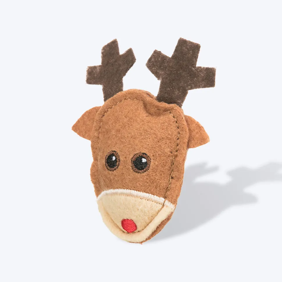 Trixie X-mas Elk & Gingerbread Figure Catnip Plush 2 Pcs Toy For Cat - 8 cm
