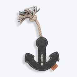 Trixie Be Nordic Anchor On A Rope Dog Toy - Black - 30 cm