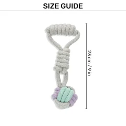 Trixie Junior Playing Woven-In Ball Dog Rope Toy - 23 cm