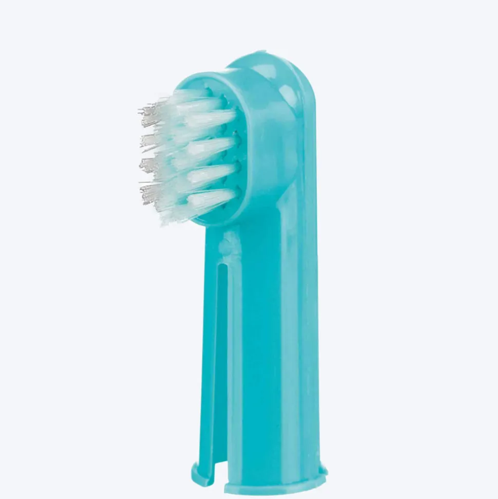 Trixie Toothbrush Set for Dogs and Cats - Set of 2 (1 Finger Brush and 1 Massage Brush)