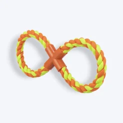 Trixie Tugger With Plastic Cross Rope Toy For Dogs - Assorted - 35 cm