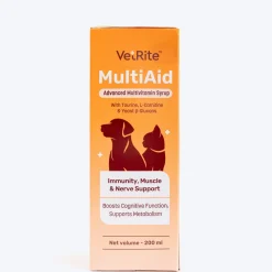 VetRite MultiAid Immunity, Muscle & Nerve Support Advanced Multivitamin Syrup For Dog & Cat - 200 ml