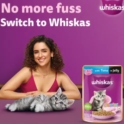 Whiskas Junior Kitten (2-12 Months) Tuna in Jelly Wet Cat Food - 80 gm Pack