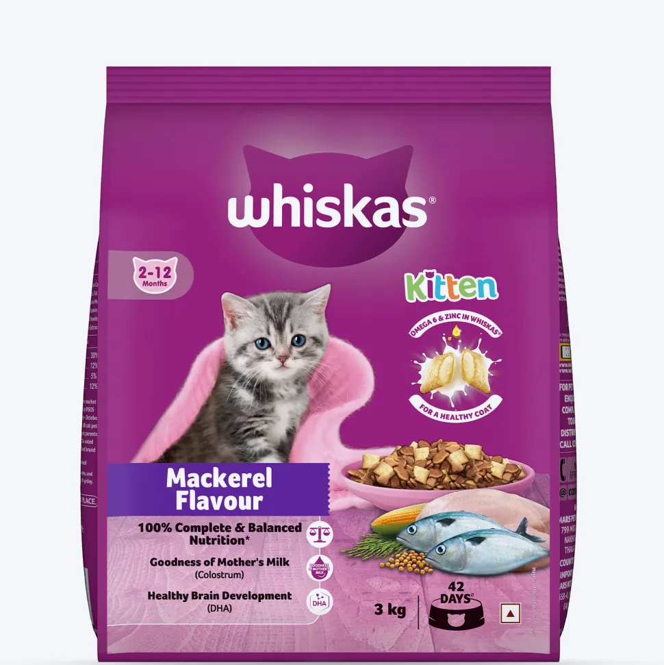 Whiskas Mackerel Flavour Dry Food For (2-12 Months) Kitten