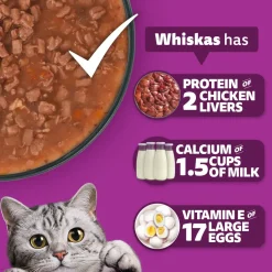 Whiskas Ocean Fish Wet Food For Adult Cat - 80 gm Pack