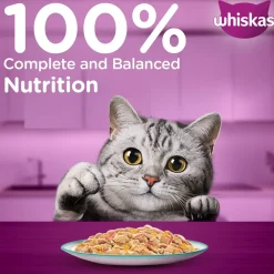 Whiskas Tasty Mix Wet Food Made With Real Fish (Tuna & Kanikama), And Carrot in Gravy For Adult (1+ year) Cat - 70 gm Pack