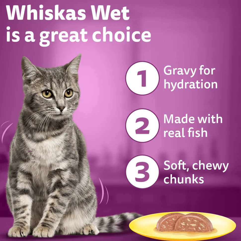 Whiskas Tuna And White Fish Wet Food For Adult Cat - 80 gm