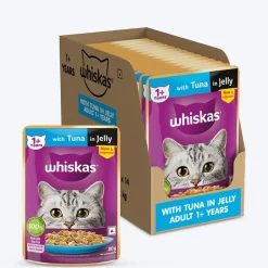 Whiskas Tuna in Jelly (1+ Years) Wet Food For Adult Cat - 80 gm Pack