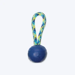 Zeus Fitness TPR & Rope Ball Tug Fetch Dog Toy - Green/Blue